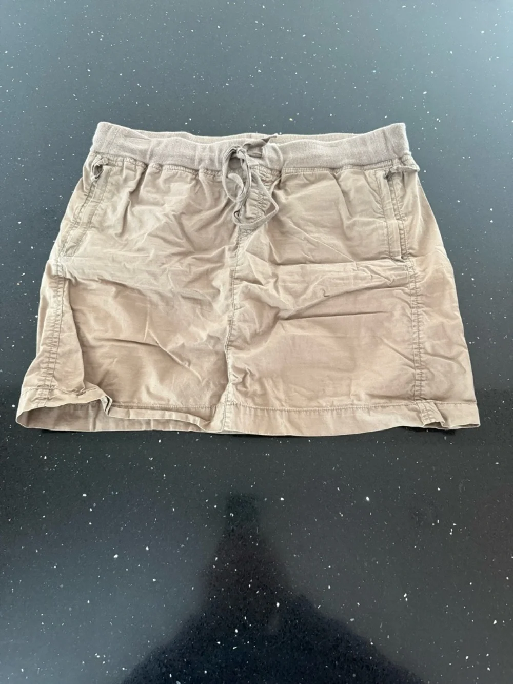 LOFT Casual Drawstring Mini Skirt in Brown - Picture 2 of 6